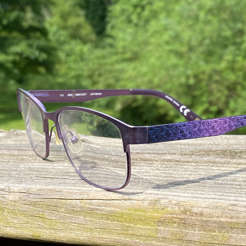Marchon NYC Uptown glasses frames Purple Rosen 52[]16 135